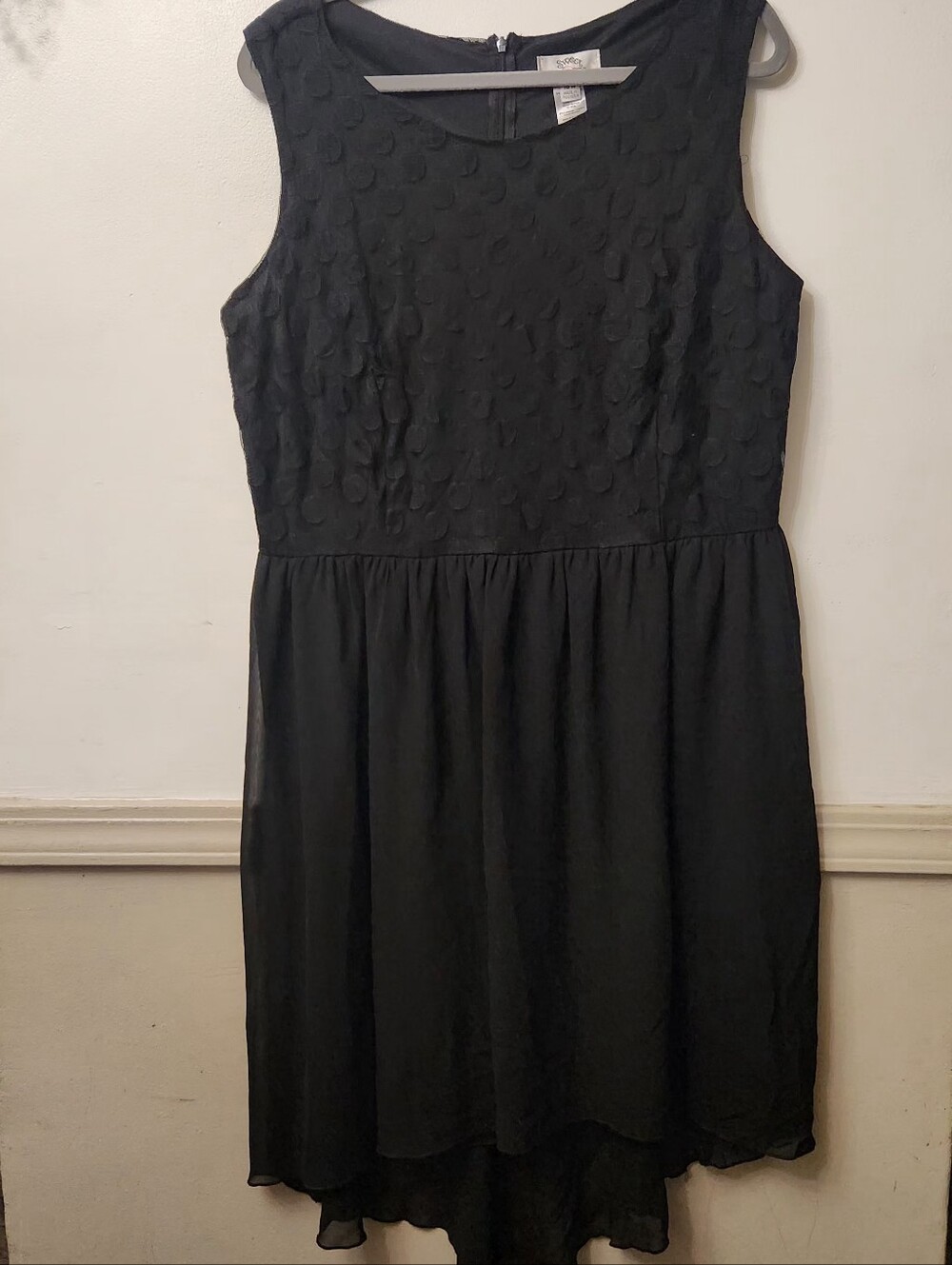 Sweet Storm Black Sleeveless High-Low Dress